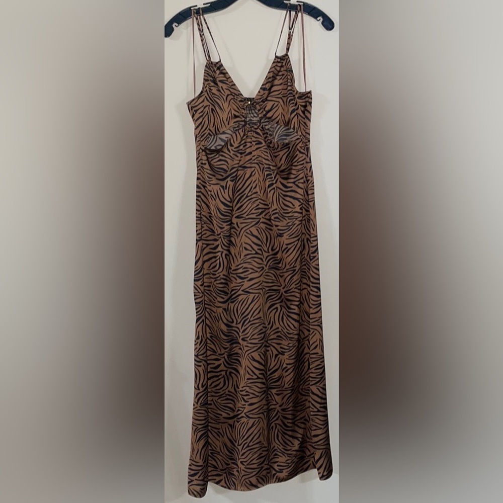 ZARA Satin Animal Print Cut Out XS NWT - Picture 5 of 10